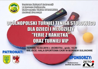 plakat tenis 2016 FERIE Z RAKIETKA