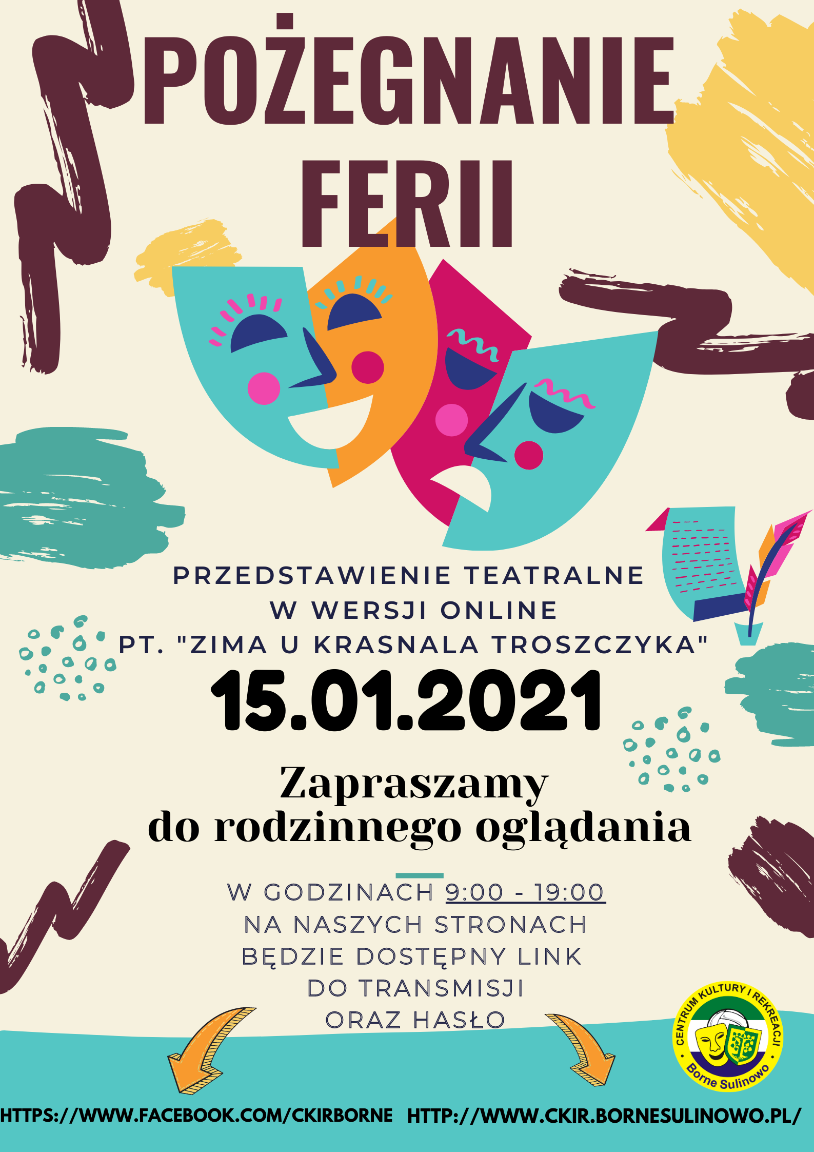 Plakat - Pożegnanie ferii.