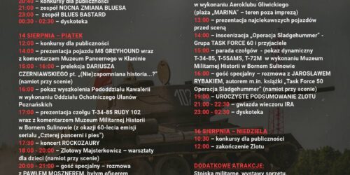 Program XXI Zlotu Pojazdów Militarnych