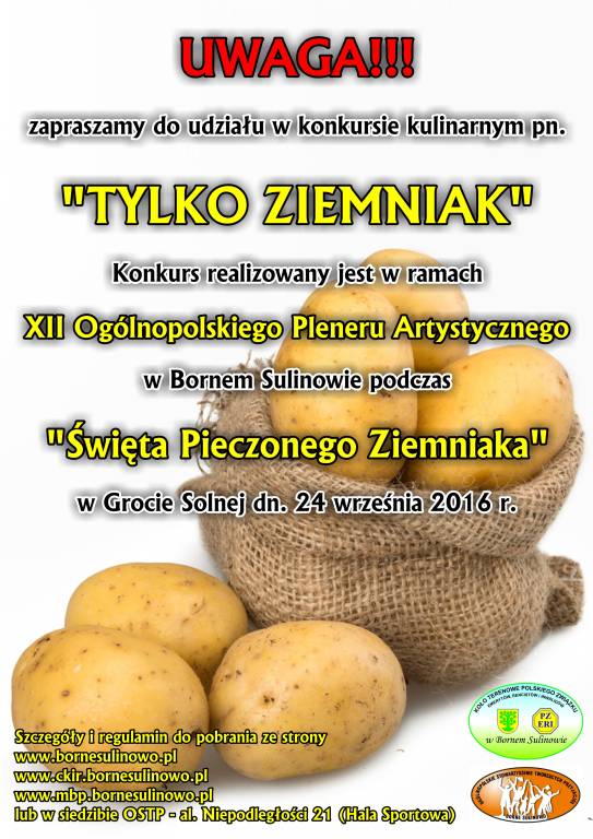 Konkurs kulinarny pn. TYLKO ZIEMNIAK